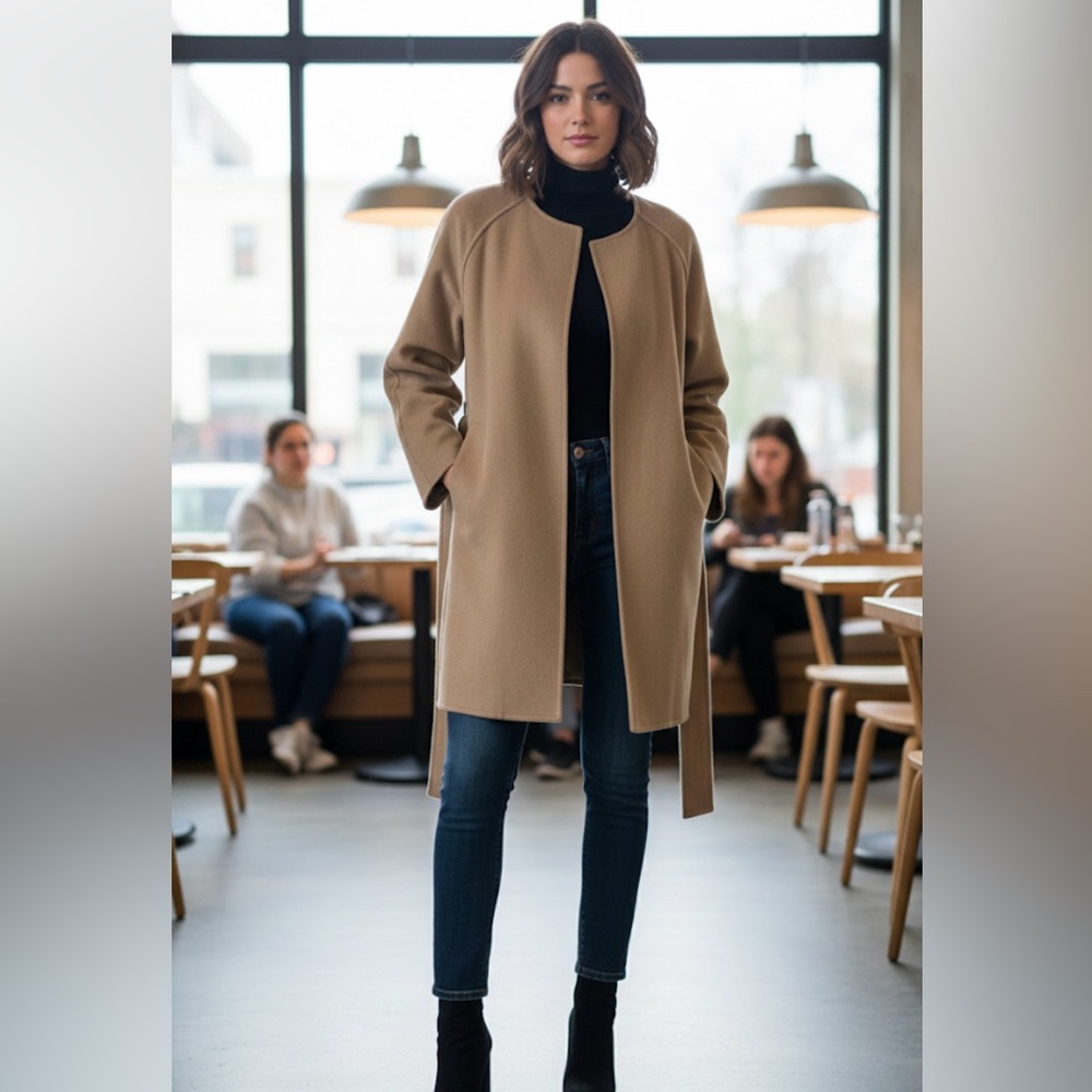 Lauren Ralph Lauren Open-Front Belted Coat – Size XL – MSRP $495 ✨